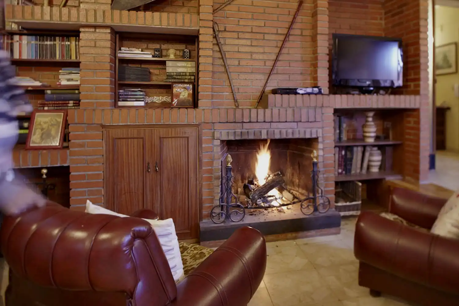 casa rural con chimenea