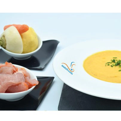 crema de zanahoria, pavo y patata